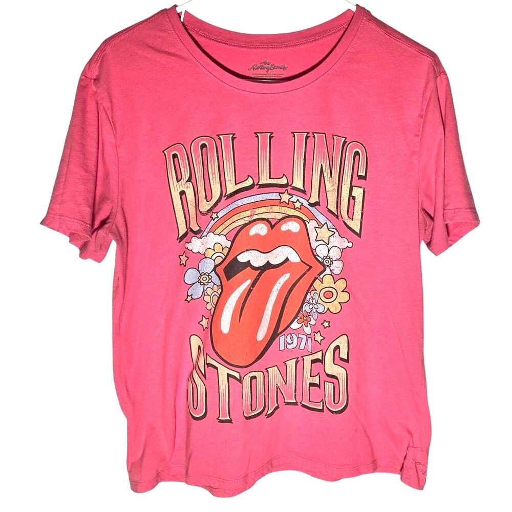 Pink Rolling Stones Kids T-Shirt - Size 8-10 - Rock On!